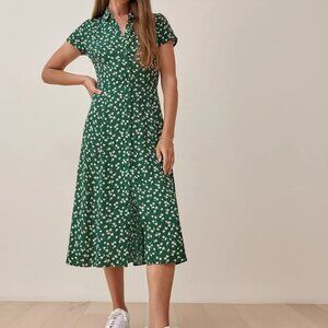 Reformation Wilma Dress Green Size 2